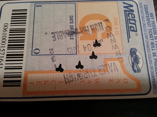 Metra Ticket